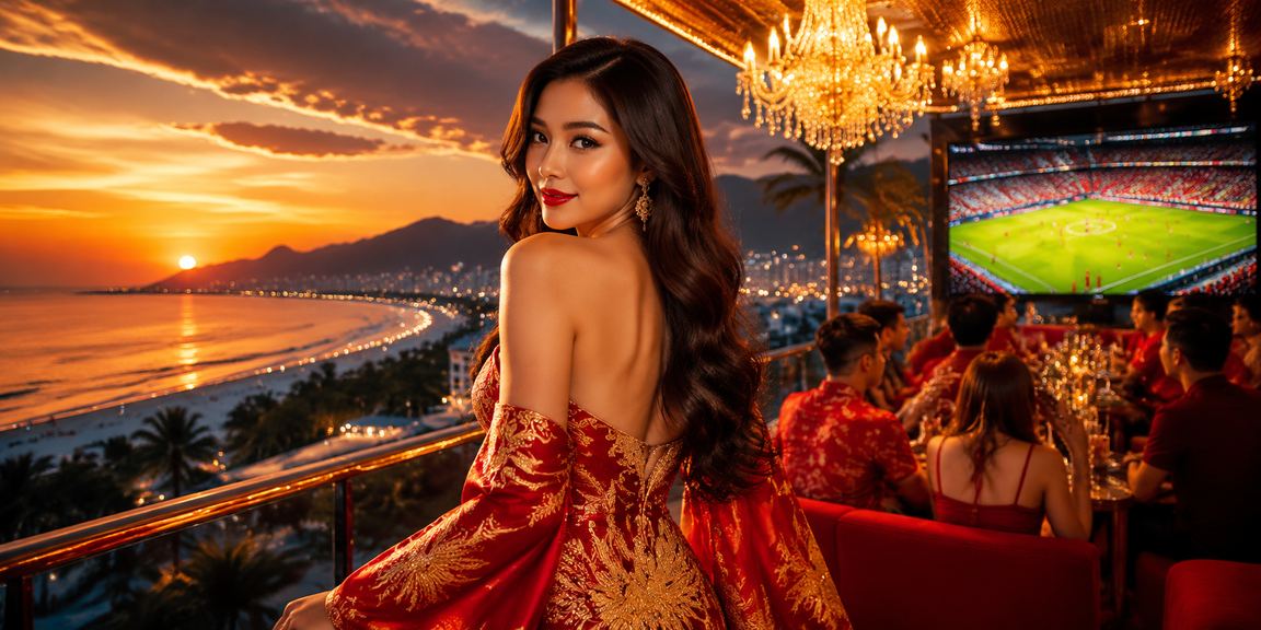Người hâm mộ bóng đá tại bãi biển Đà Nẵng theo dõi kết quả trận đấu và đặt cược trực tuyến trên điện thoại